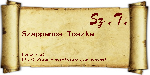 Szappanos Toszka névjegykártya